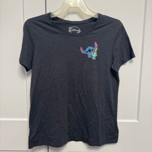 Disney Lilo and Stitch with Scrump Women's T-Shirt Size Large Gray